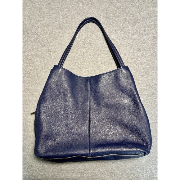 Vince Camuto Women's Ike Tote Handbag VV-IKE Tote Leather Navy Blue - Picture 8 of 9